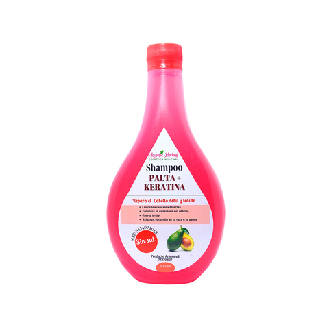 Shampoo de palta y keratina | Jazmin Herbal | 500 ml