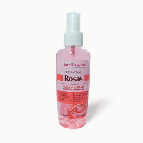 Tonico facial de Rosas | Jazmin Herbal | 140 ml