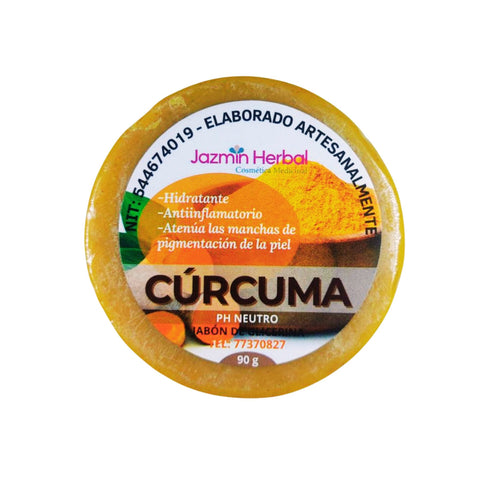 Jabon artesanal de Curcuma | Jazmin Herbal | 85 g